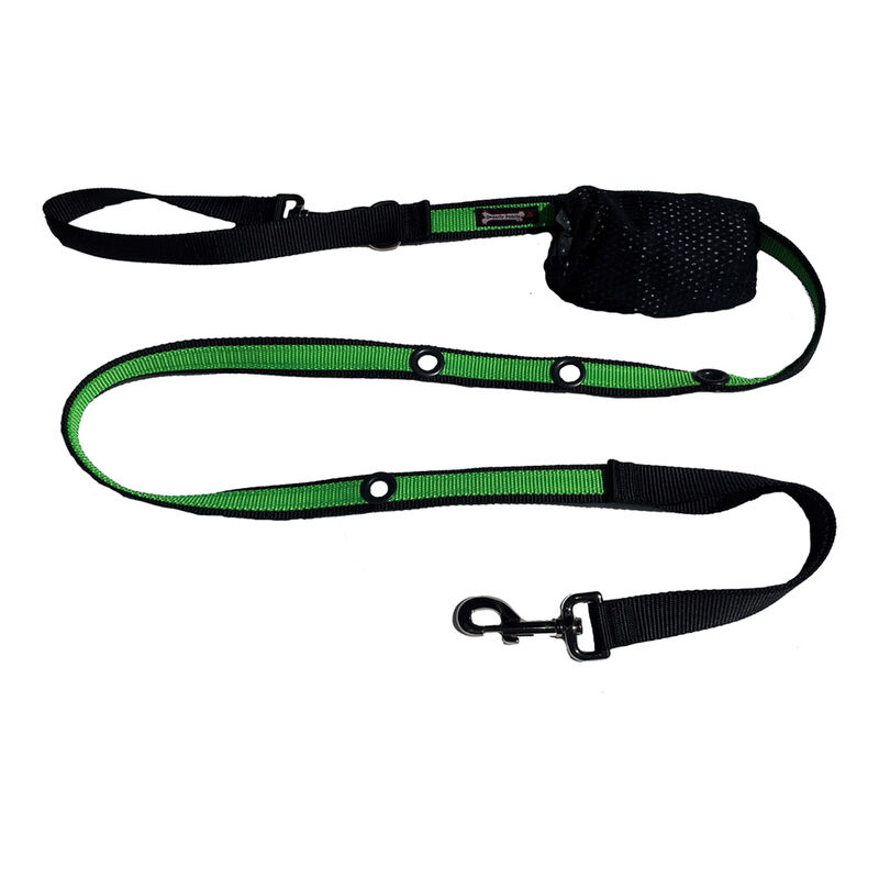 Smoochy Poochy, 2-Tone Optional Hands Free Lead - Black/Apple - 1" Width - 6' image number null