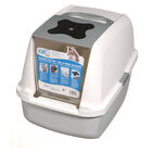 Catit, Hooded Litter Pan - Grey & White image number null