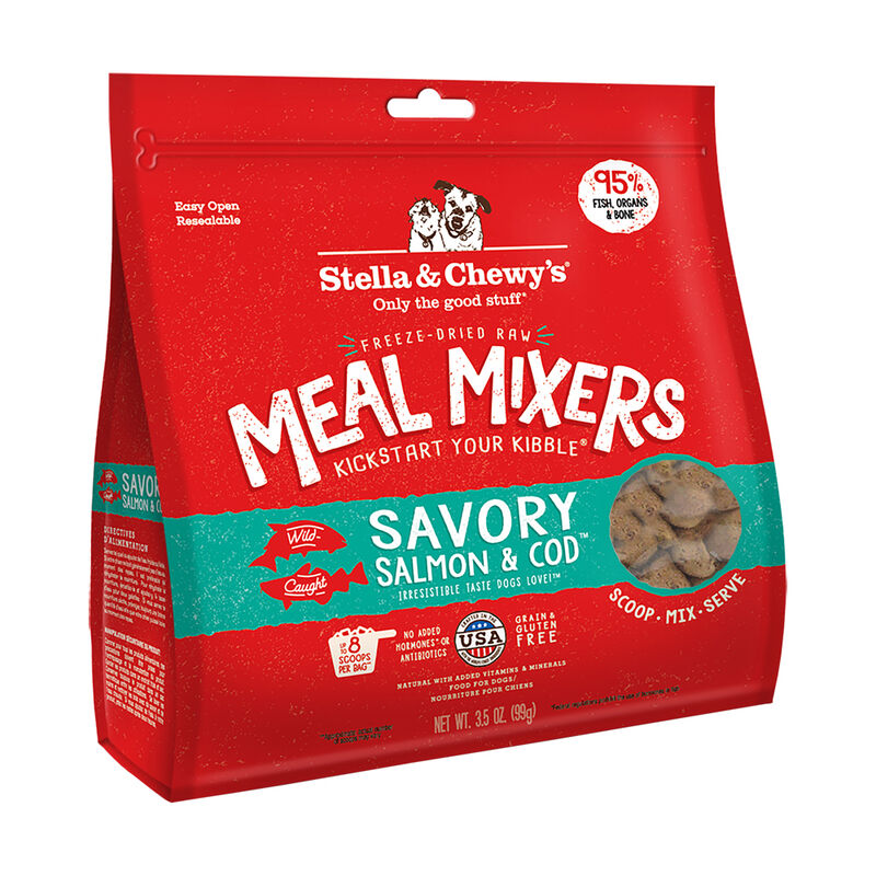 Stella & Chewy's, Dog Freeze-Dried Raw, Savory Salmon & Cod Meal Mixers image number null