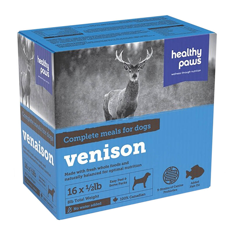 Healthy Paws, Canine Complete Dinner - Venison - 16 x 1/2 lb image number null