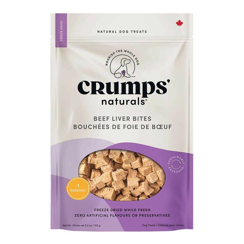 Crumps' Naturals, Beef Liver Bites - Freeze Dried Dog Treat image number null