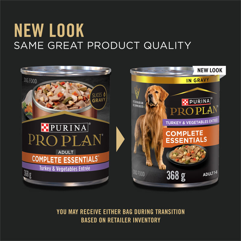 Pro Plan, Adult Complete Essentials - Turkey & Vegetables - 368 g - Wet Dog Food image number null