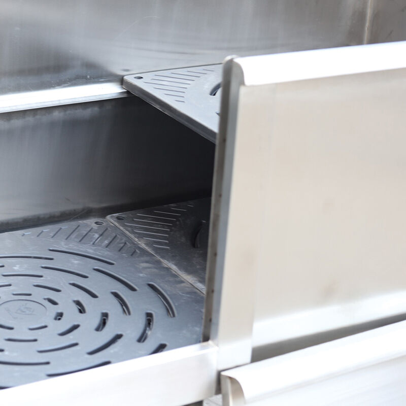 Q, Stainless Steel Bathing Tub w/Left Facing Double Stage Ramp image number null