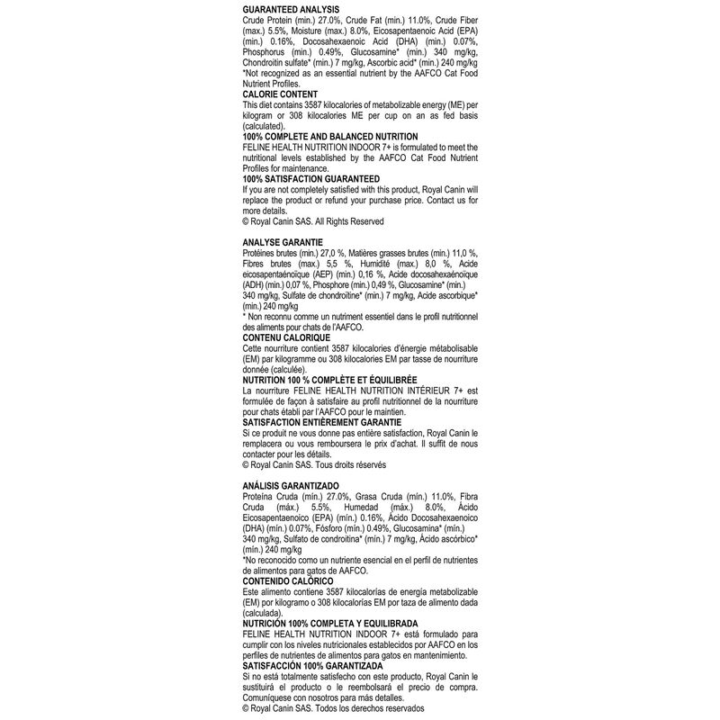 Royal Canin, Feline Health Nutrition Indoor 7+ Dry Adult - Dry Cat Food image number null