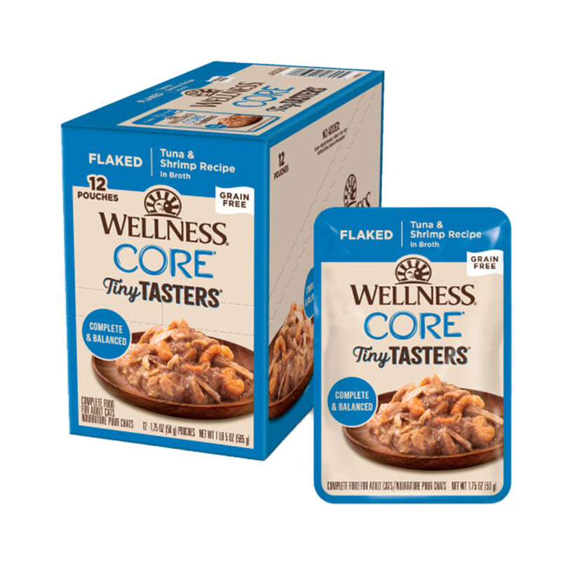 Wellness, CORE Tiny Tasters - Flaked Tuna & Shrimp in Sauce - 50 g - Wet Cat Food image number null