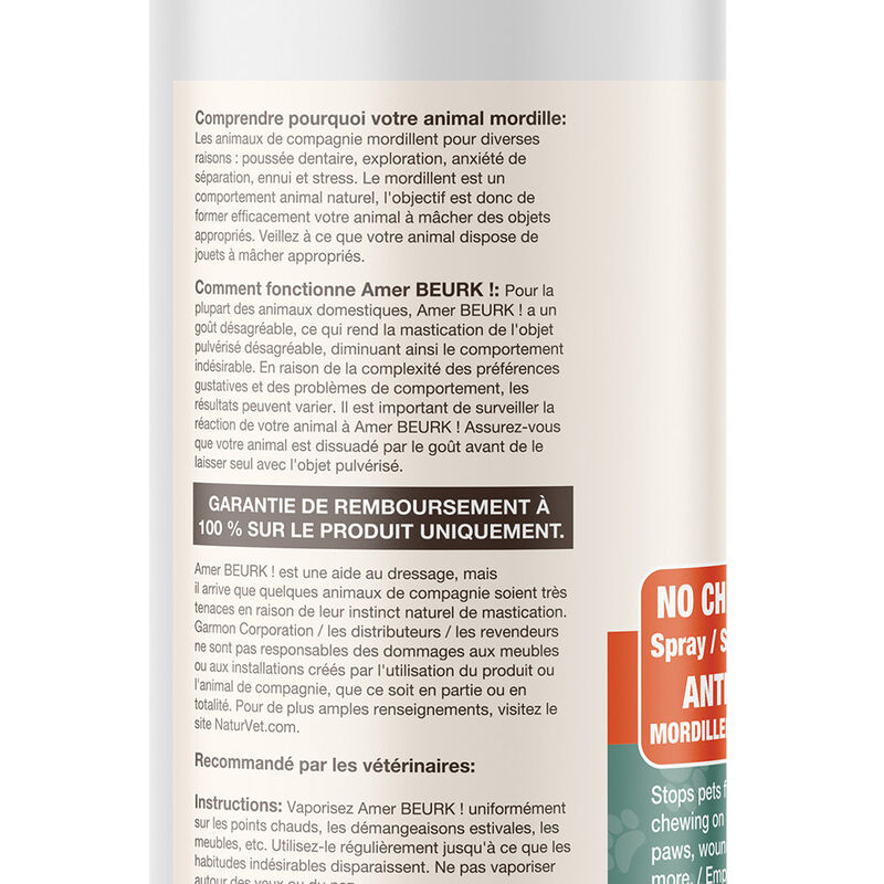 NaturVet, Bitter YUCK! No Chew Spray - 8oz image number null