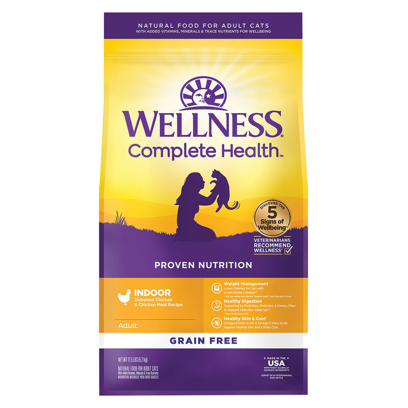 Wellness, Feline Adult - GF Complete Health - Indoor - Chicken - Dry Cat Food image number null