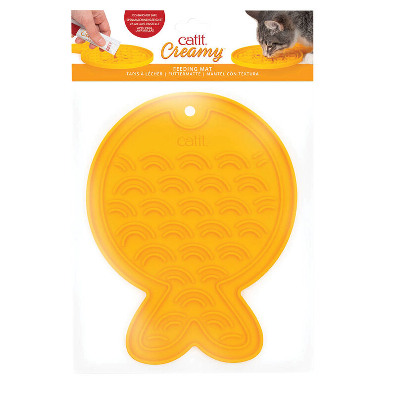 Catit Fish-Shaped Creamy Mat image number null