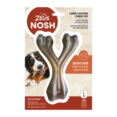Zeus, Wishbone Chew Toy - Bacon