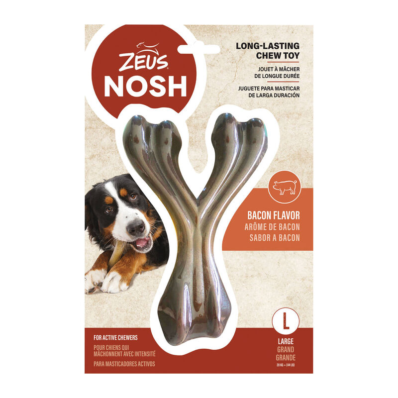 Zeus, Wishbone Chew Toy - Bacon image number null