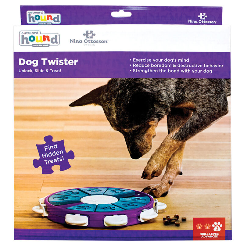 Outward Hound, Nina Ottosson, Dog Twister Treat Puzzle - Purple image number null