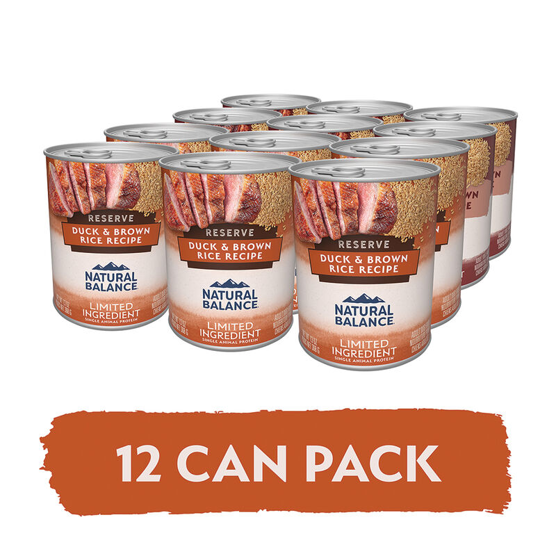Natural Balance, Can, Adult - LID - Reserve Duck & Brown Rice - 368 g - Wet Dog Food image number null