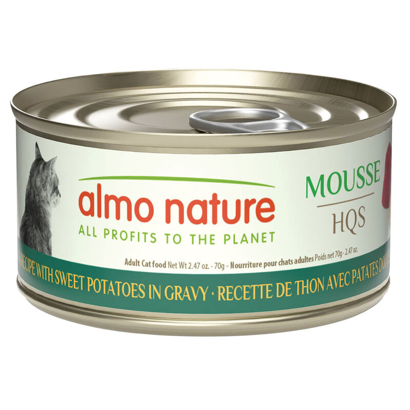 Almo Nature, HQS Natural Mousse Tuna & Sweet Potato &ndash; Cat Wet Food image number null