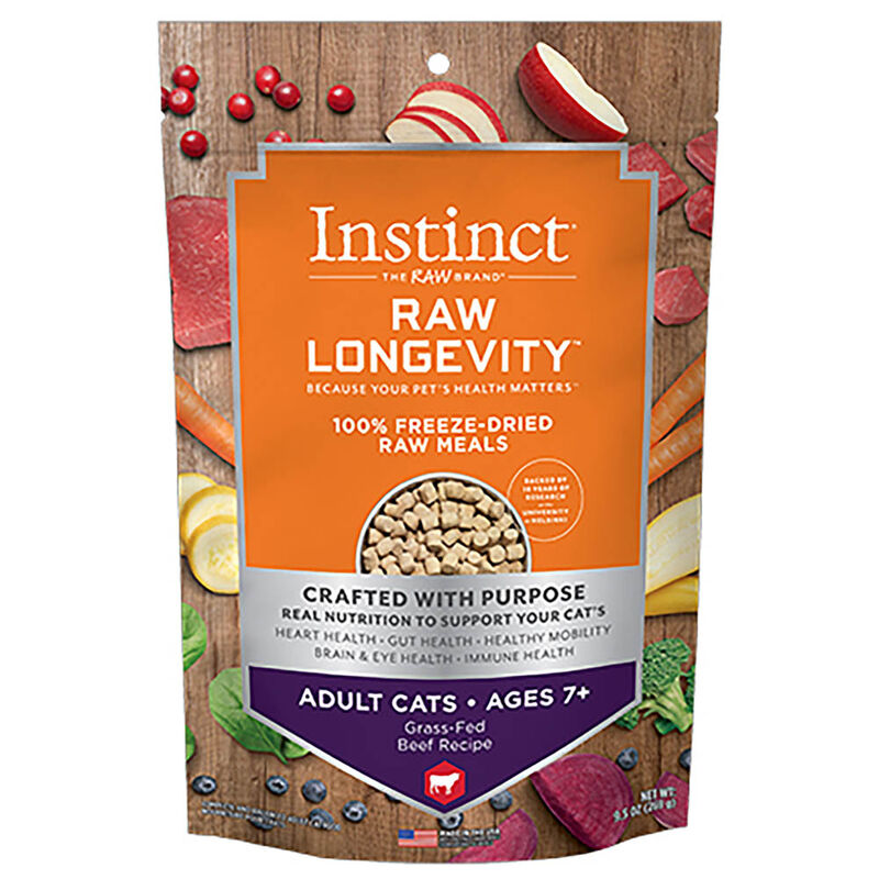 Instinct, Feline Senior 7+, Longevity - FD Meal - Beef - 269 g - Freeze Dried Cat Food image number null