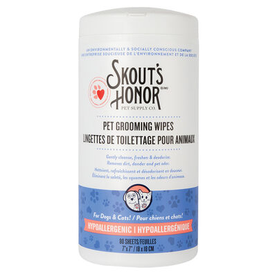 Skouts Honor, Pet Grooming Wipes - 80 count