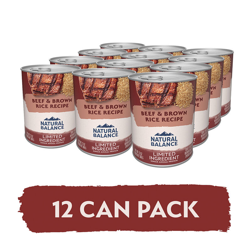 Natural Balance, Can, Adult - LID - Beef & Brown Rice - 368 g - Wet Dog Food image number null