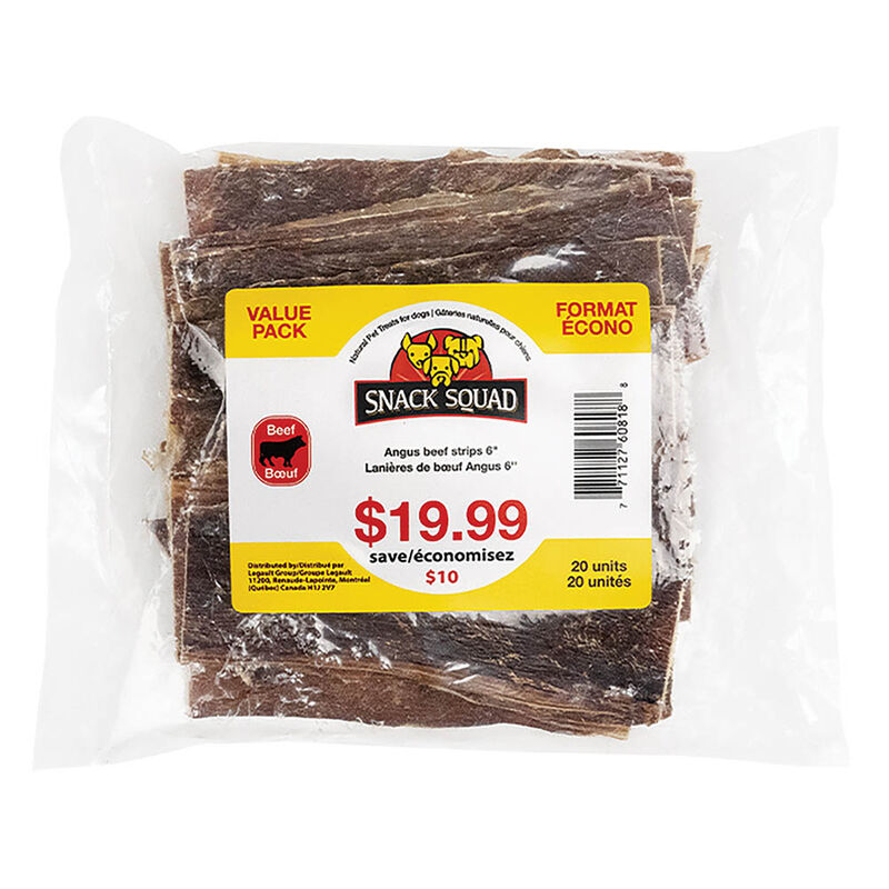 Snack Squad, Angus Strips - 6" - 20 pk image number null