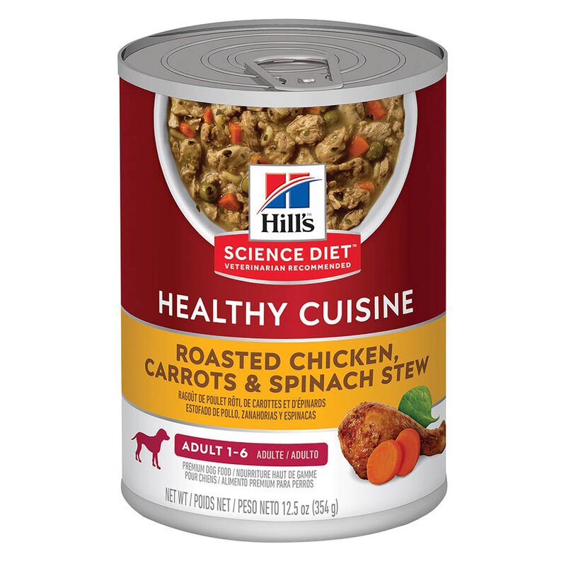 Science Diet, Adult Healthy Cuisine - Roasted Chicken, Carrots & Spinach - Wet Dog Food image number null