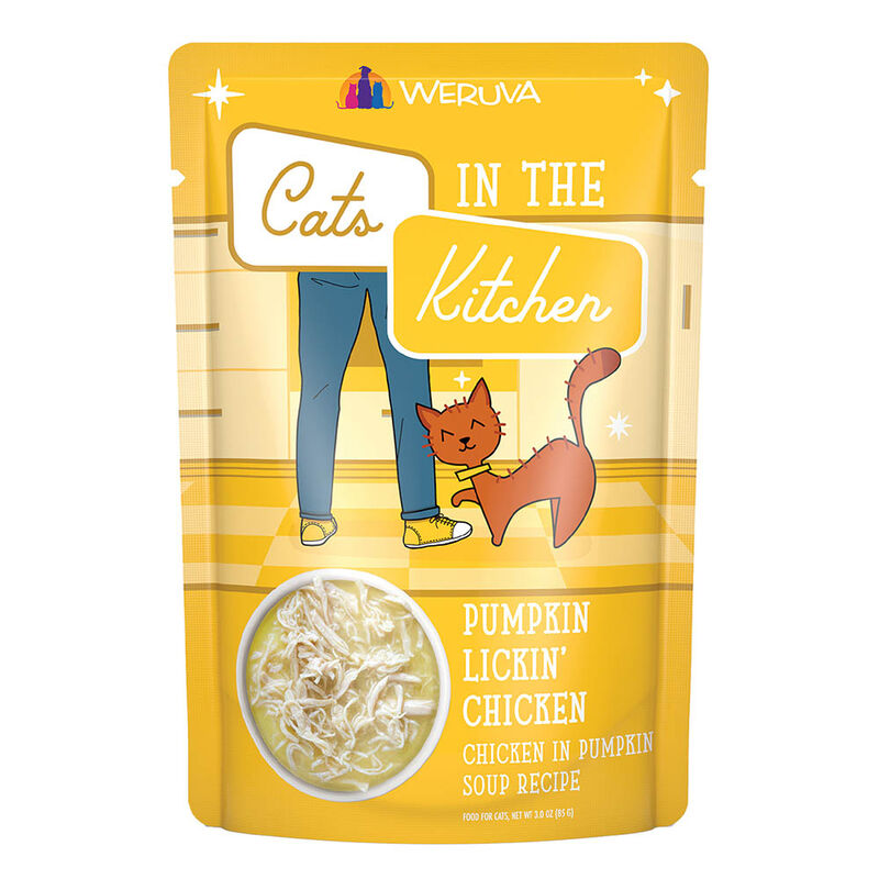 Weruva, Pouch, Feline Adult - Pumpkin Lickin Chicken - 85 g - Shreds - Wet Cat Food image number null