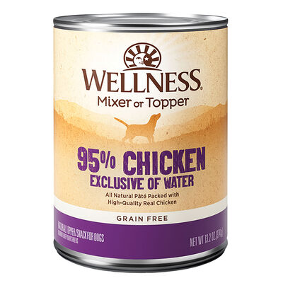 Wellness, Canned Dog Food, Mixers & Toppers, 95% Chicken - 13 oz - Wet Dog Food