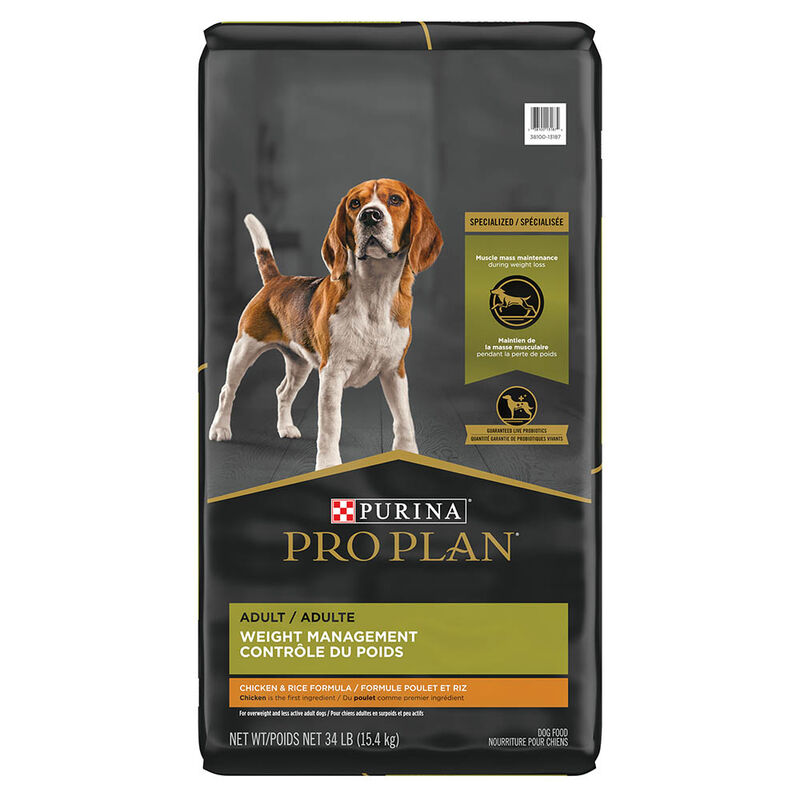 Purina Pro Plan Weight Management Adult, Chicken & Rice Dry Dog Food 8.16kg image number null
