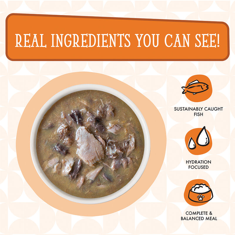 Weruva, Can Feline - Pumpkin Jack Splash - Tuna in Pumpkin Soup - 85g - Shreds - Wet Cat Food image number null