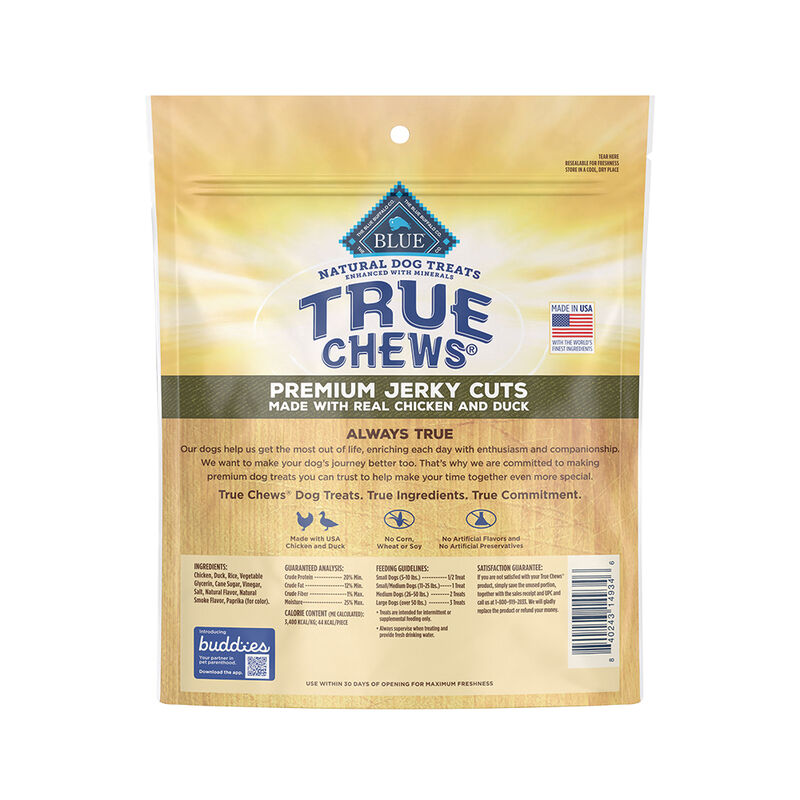 Blue Buffalo, True Chews - Jerky Chicken & Duck - 340 g - Dog Treat image number null