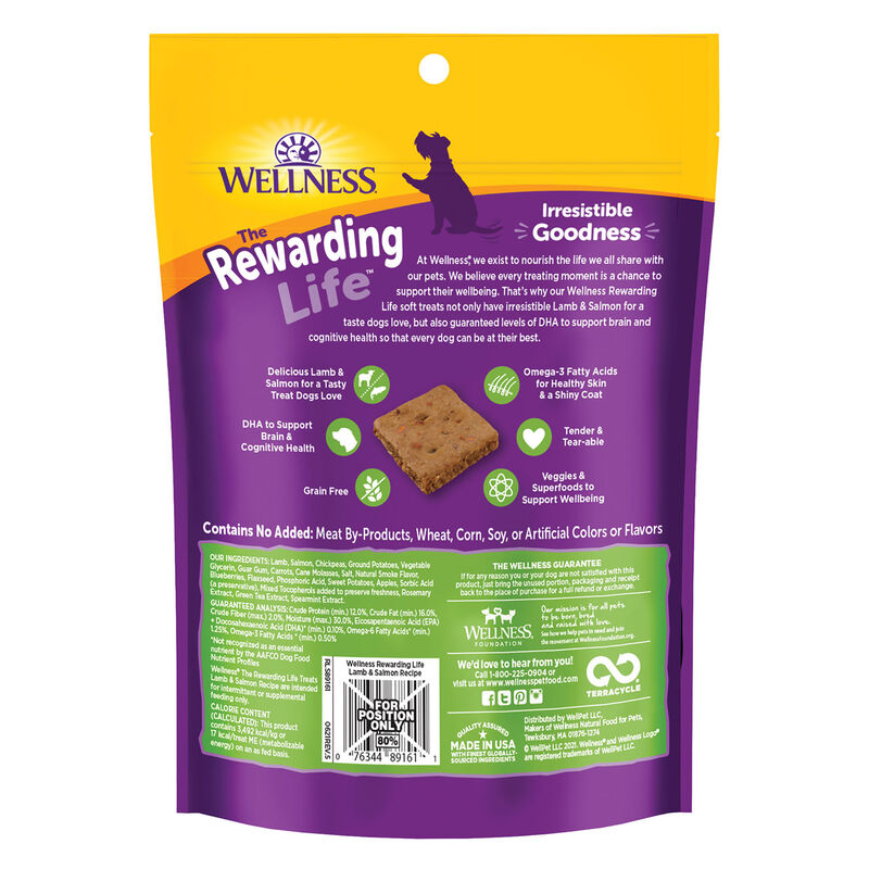 Wellness, Wellbites, Lamb & Salmon Soft Dog Treats - 6 oz - Dog Treat image number null