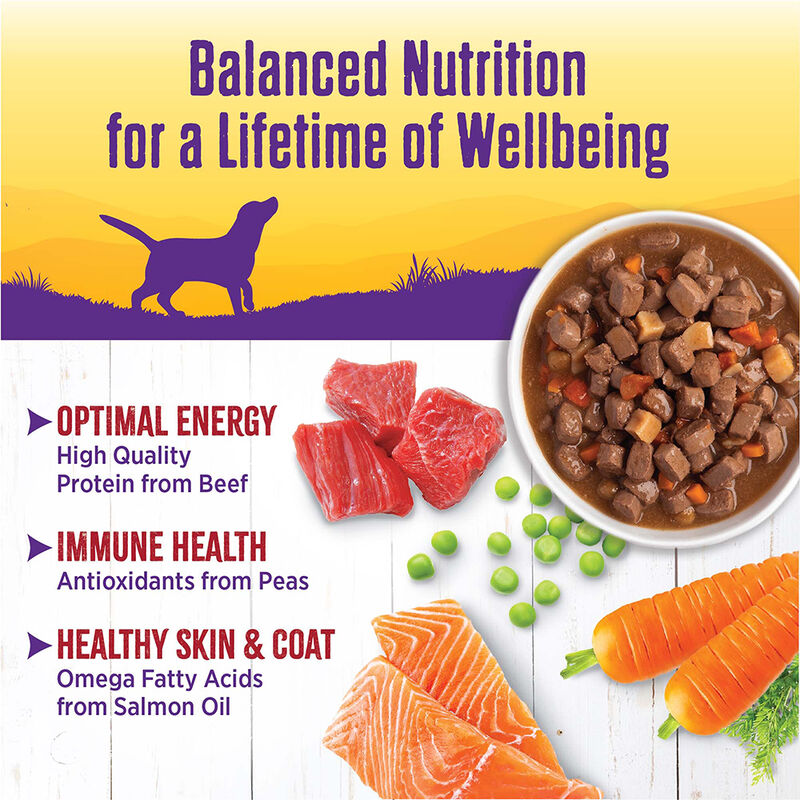 Wellness, Canned Dog Food, Chunks & Gravy, Beef Stew with Carrots & Potatoes - 12.5 oz - Wet Dog Foo image number null