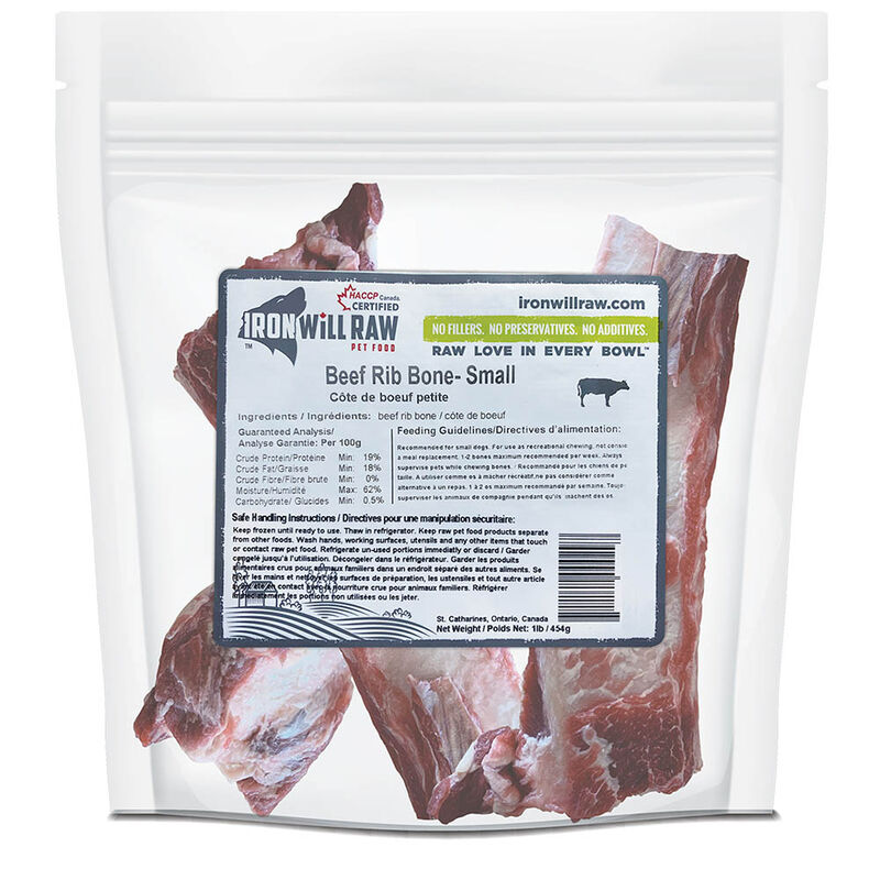Iron Will Raw, Beef Rib Bone - Small - 1 lb image number null