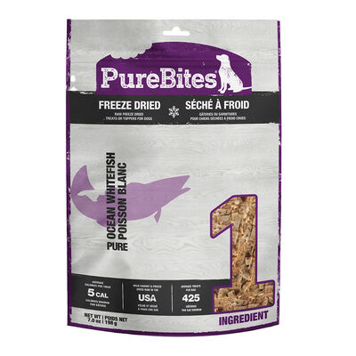 PureBites, Super Value Size Dog Treats, Ocean Whitefish - 198 g - Freeze Dried Dog Treat