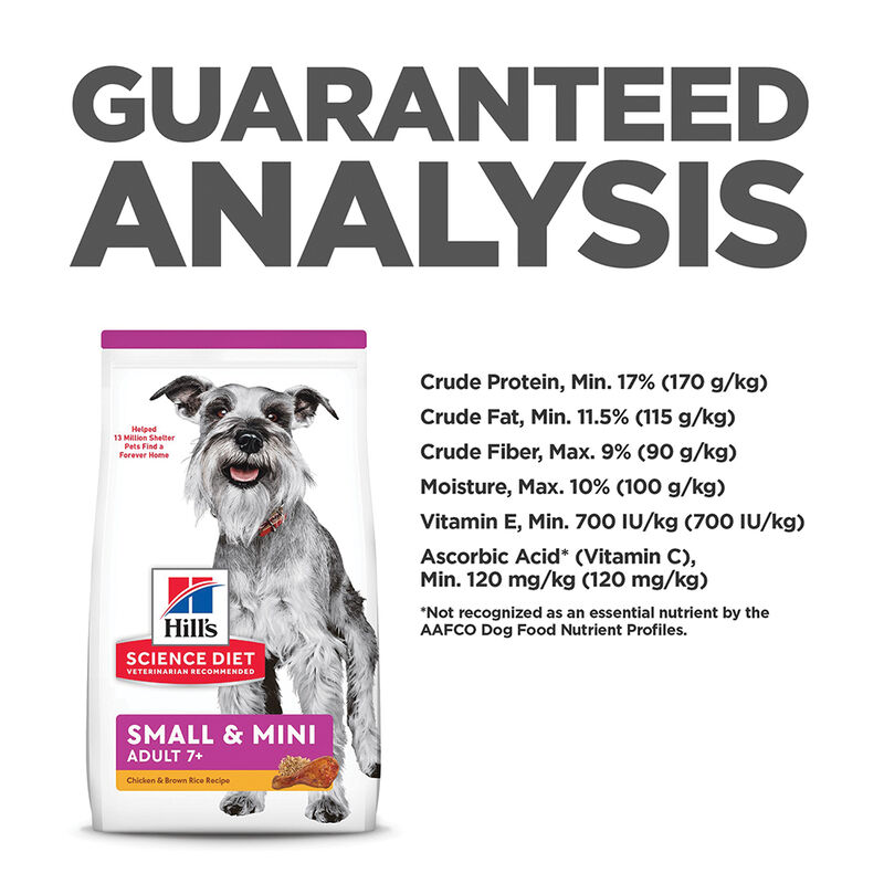 Science Diet, Adult 7+ Small Paws Chicken Meal, Barley & Brown Rice Recipe Dry Dog Food, 2.04 kg - D image number null
