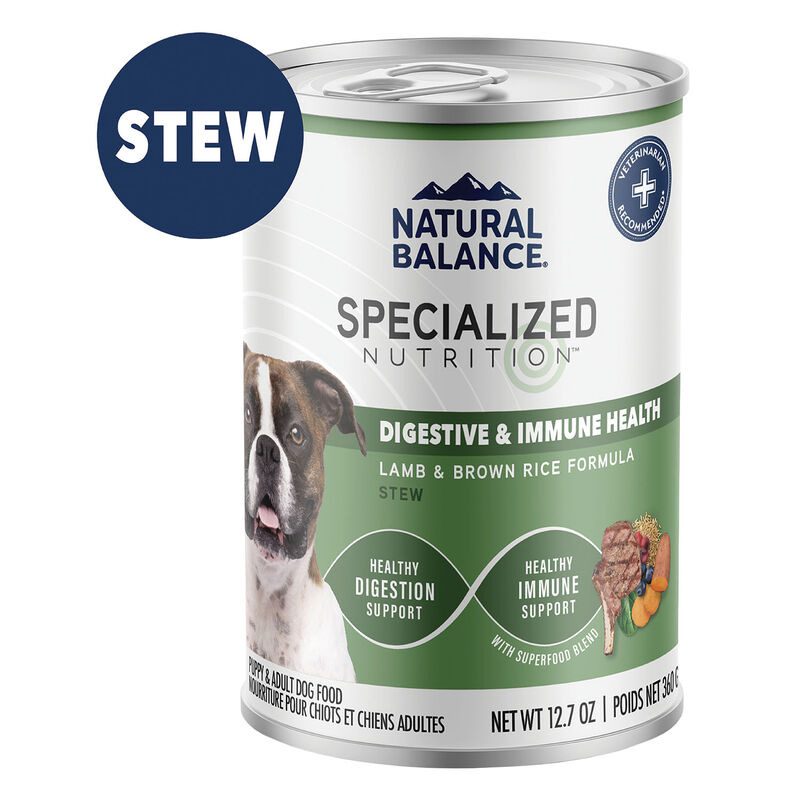Natural Balance, Specialized Nutrition - Digestive & Immune Health Lamb & Brown Rice Formula - Wet D image number null