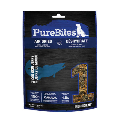PureBites, Mid Size - Cod Skin Jerky - 137 g - Freeze Dried Dog Treat