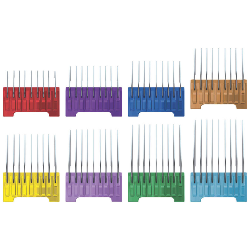 5-in-1 Stainless Steel Guide Comb Slide On Set-8pc image number null