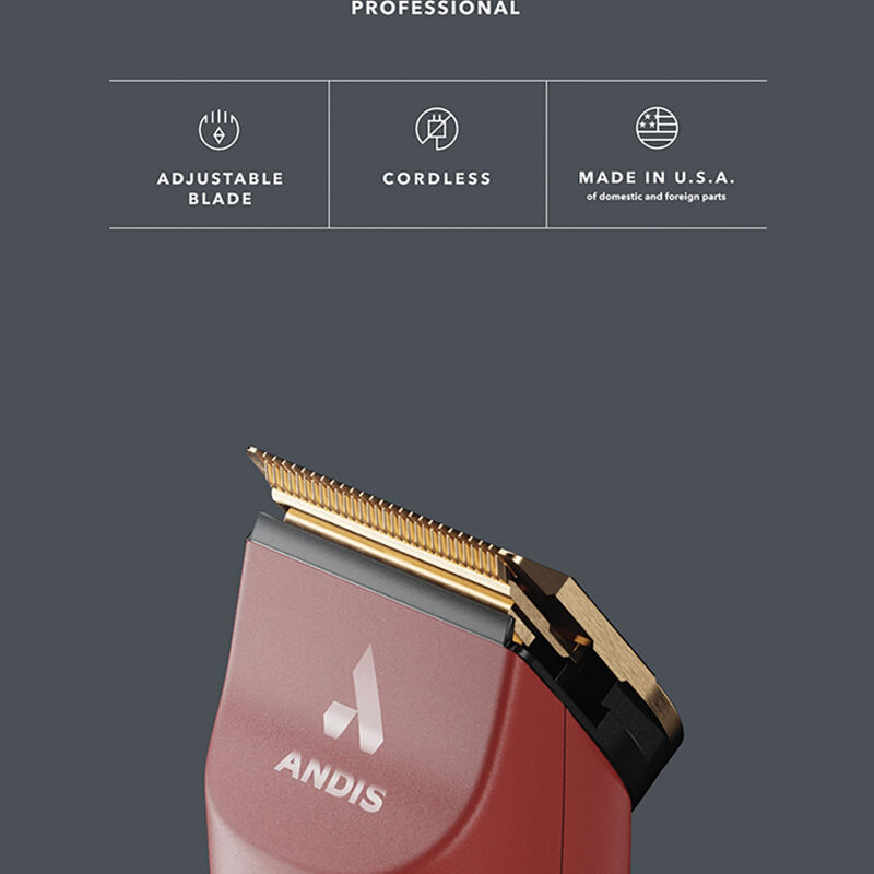 Andis, Vida Cordless Clipper - Raspberry - Grooming Clipper image number null