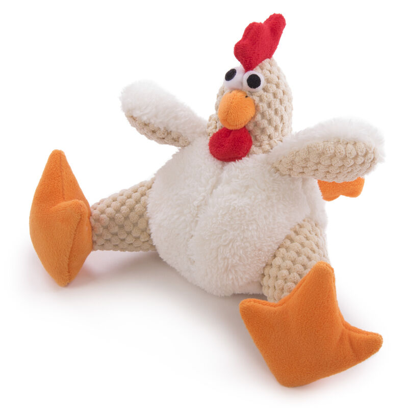 goDog Checkers Fat White Rooster - Dog Toy image number null