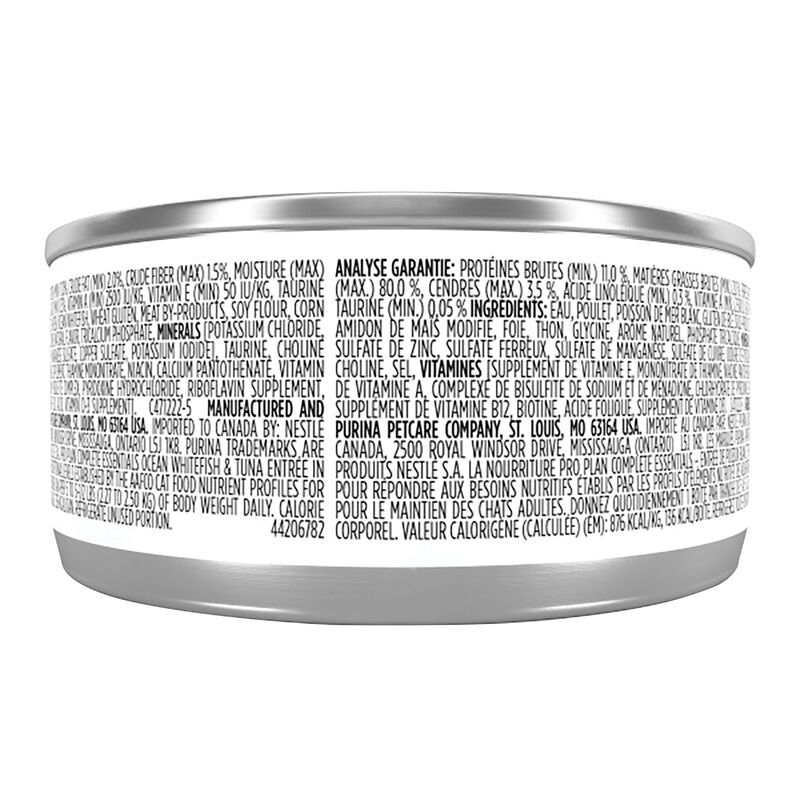 Pro Plan, Complete Essentials - Ocean Whitefish & Tuna Entr&eacute;e - Wet Cat Food image number null
