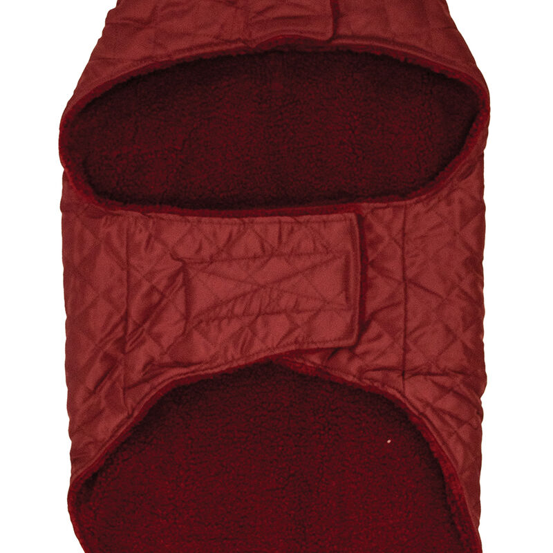 Canada Paws, Quilted Barn Coat - Burgundy - Dog Coat image number null