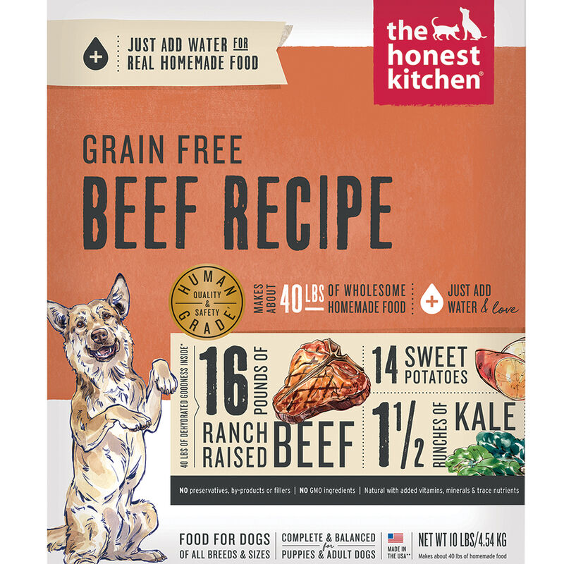 The Honest Kitchen, Grain Free Beef Recipe - Freeze Dried Dog Food image number null