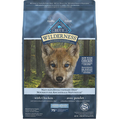 Blue Buffalo, Wilderness with More Meat & Wholesome Grains Puppy - Chicken - Dry Dog Food