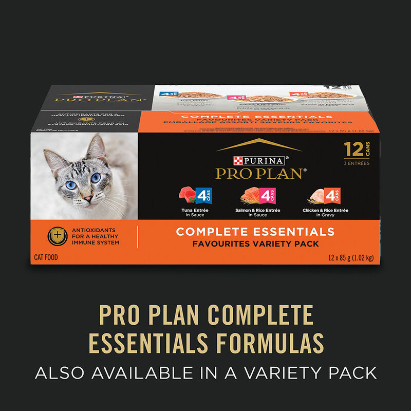 Purina Pro Plan Complete Essentials Chicken & Rice Entr&eacute;e in Gravy Adult Wet Cat Food 156g image number null