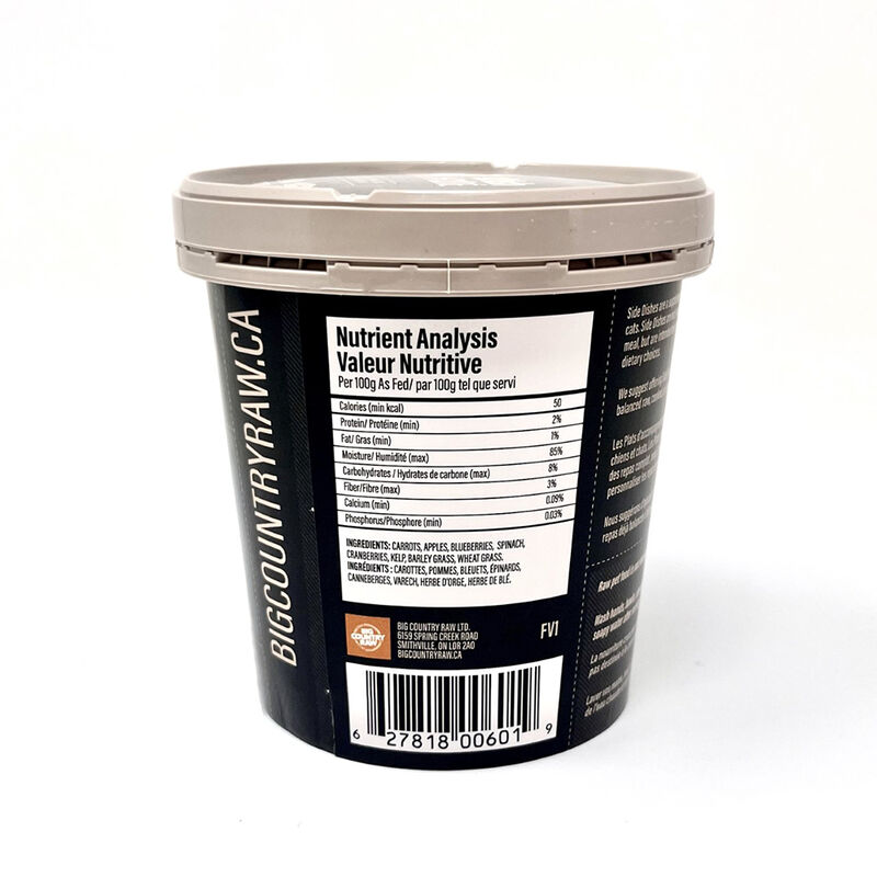 Big Country Raw, Fruit & Veggie Blend - 1 Pint - Frozen Dog Food image number null