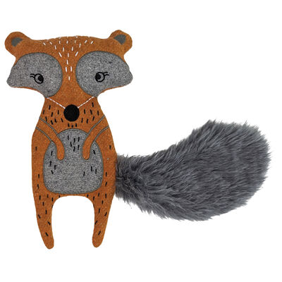 Zoom Pets, Recycled Wool Raccoon Plush - Dog Toy