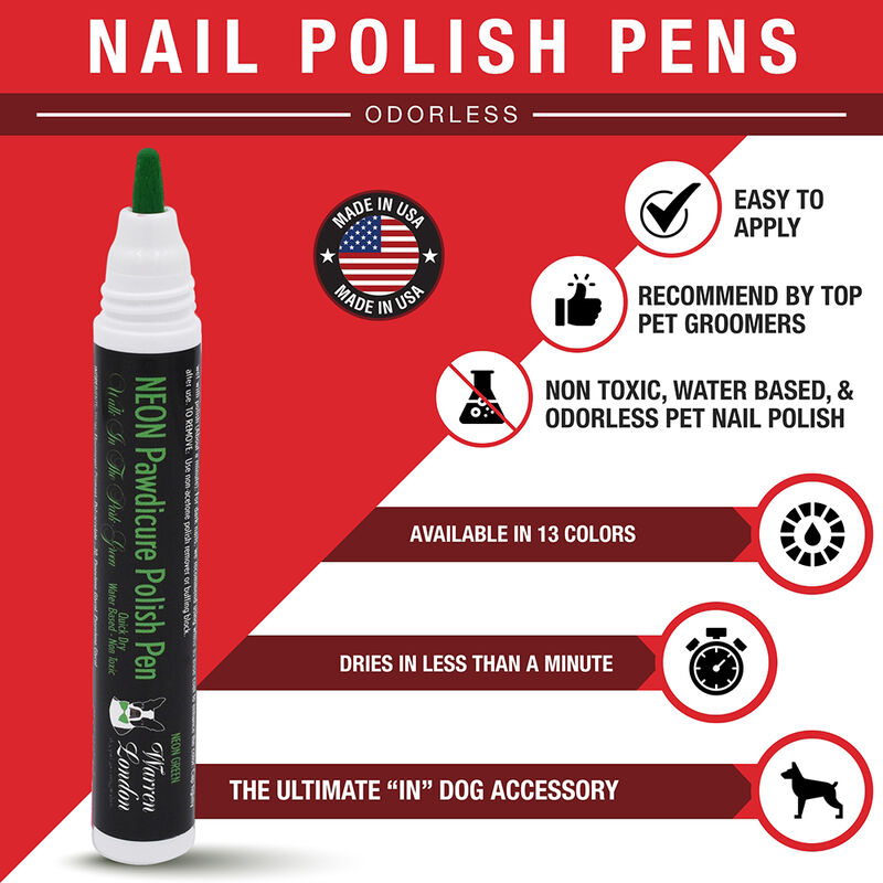 Warren London, Pawdicure Polish Pen - Neon Green - 16 oz image number null