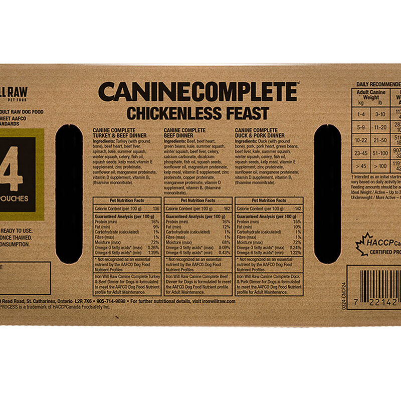 Iron Will Raw, Canine Complete, Chickenless Feast - 454 g  x 24 image number null