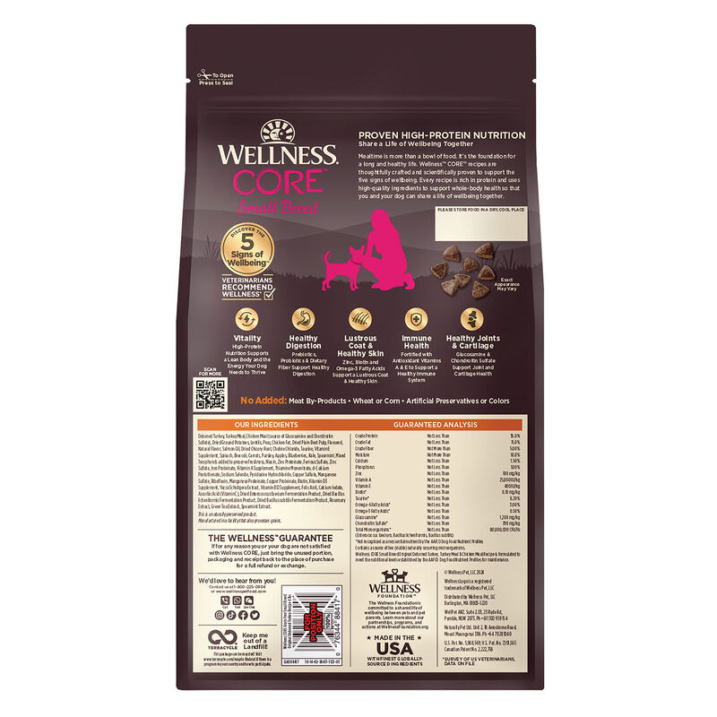 Wellness, Core, Grain Free Small Breed - Dry Dog Food image number null