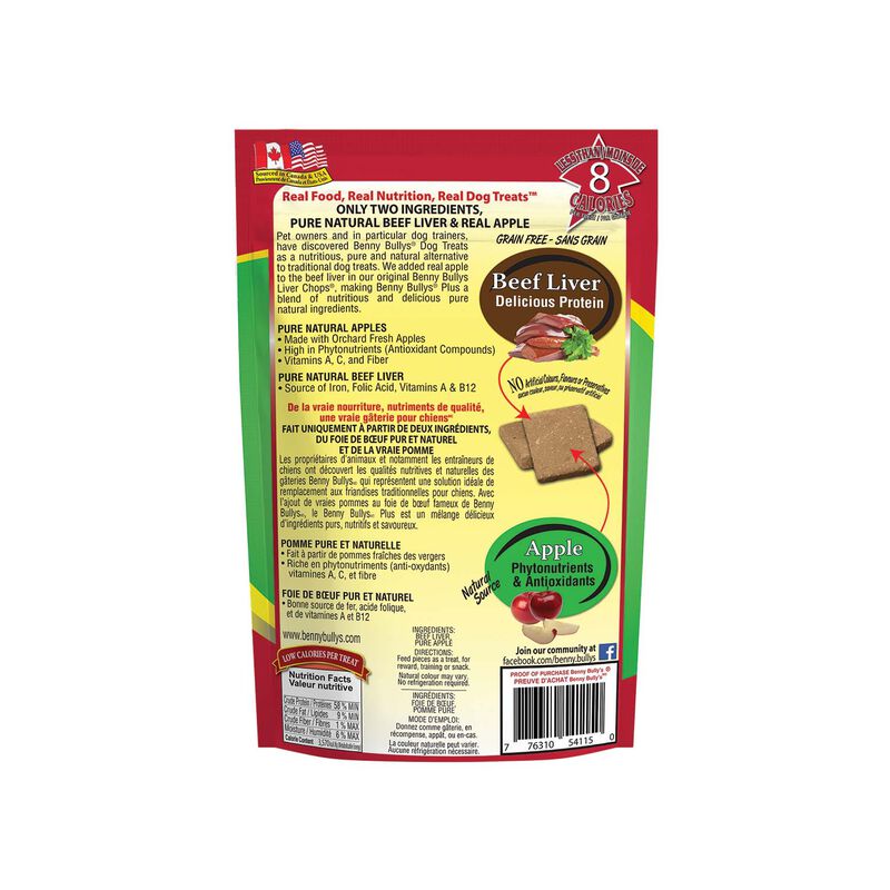 Benny Bully's, Liver Plus Apple - 58 g - Dog Treat image number null