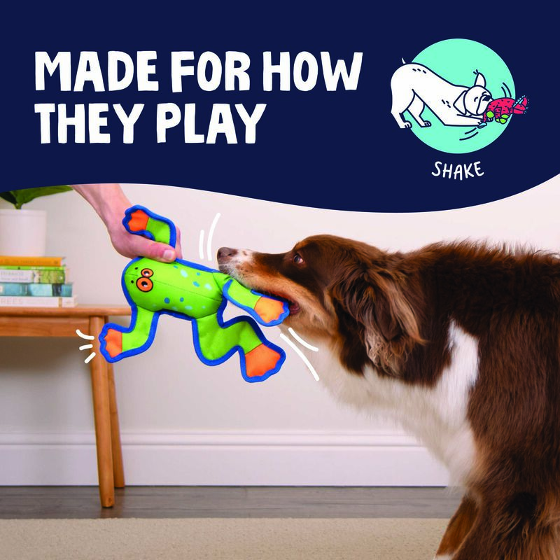 goDog Flap 'N Fun Freddy Frog - Dog Toy image number null