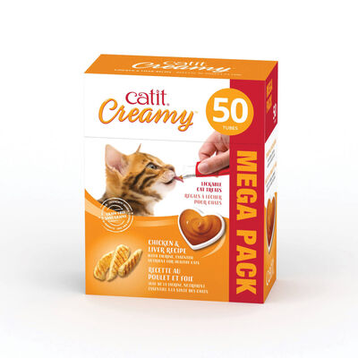 Catit, Creamy Treats  - Chicken & Liver Flavour - 50 pk - Cat Treat